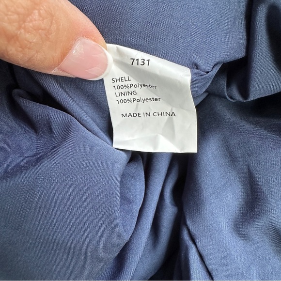 BTFBM Navy Swiss Dot Smocked Dress M - Picture 9 of 12